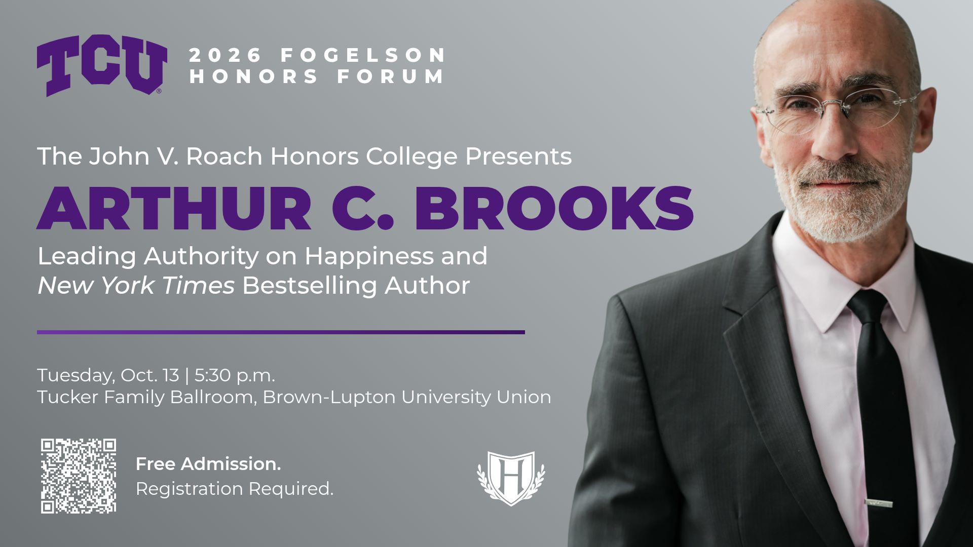 Announcing the 2026 Fogelson Honors Forum Speaker, Arthur C. Brooks