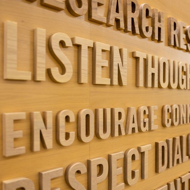 Honors College phrase wall