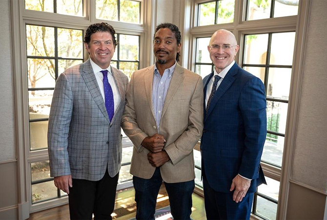 President Pullin, Dr. Gooding, Jr. and Dr. Pitcock at DEI awards