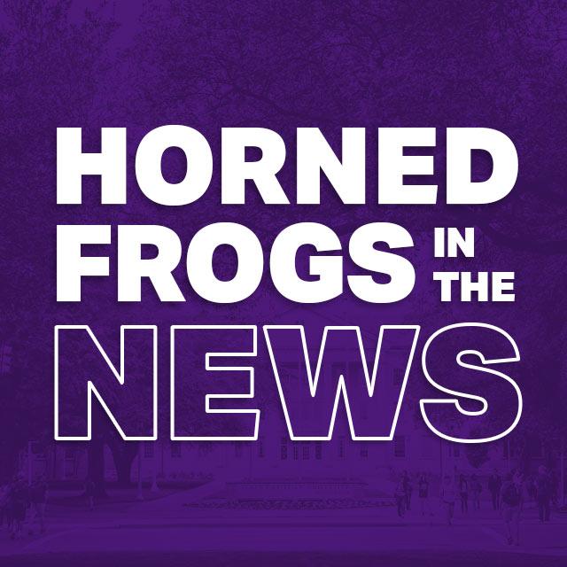 Horned Frogs In The News wordmark